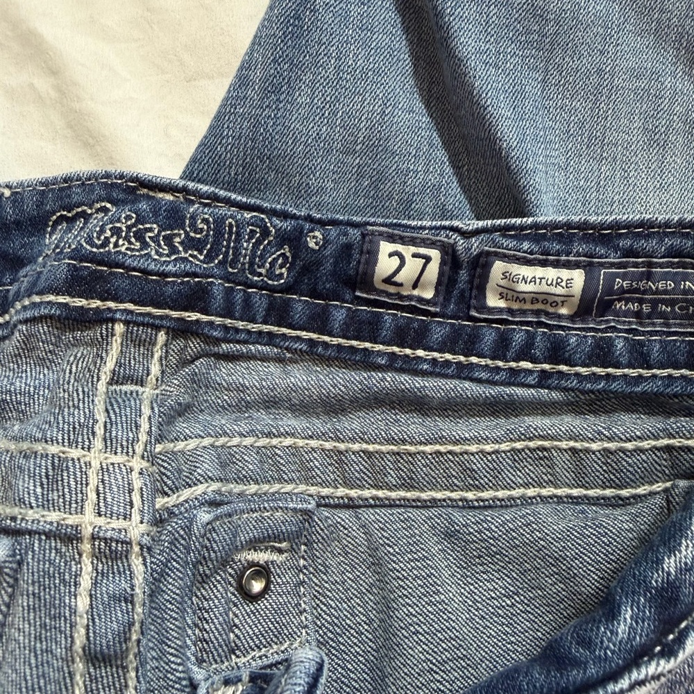 Miss Me Blue Boot Cut Jeans for Women - Picture 3 of 4